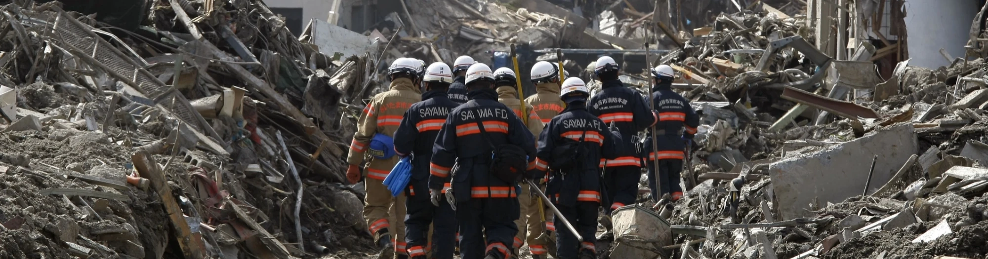 Rescue Team in Japan when hit by earthquake in 2011
