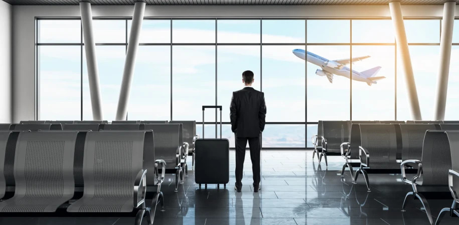 Businessman at airport