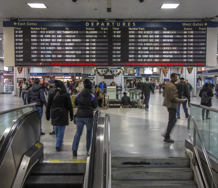 Penn Station, Amtrack departures