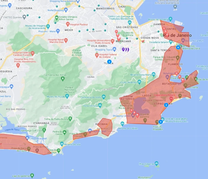 Geo-Fences in Rio, Brazil