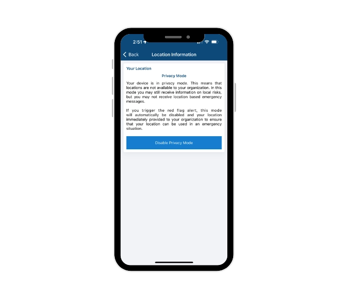 Vismo App - Privacy Mode