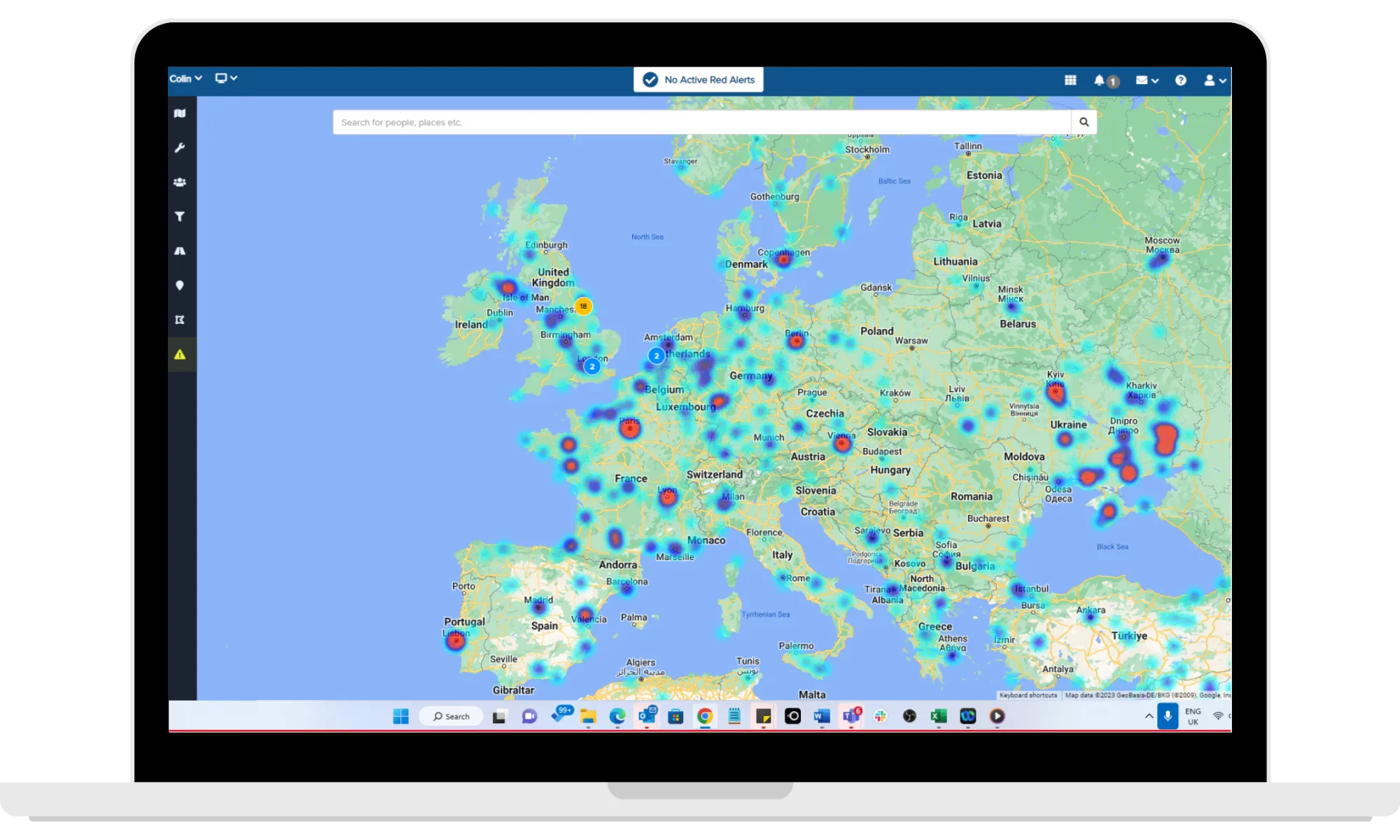 Vismo Secure Portal on Laptop